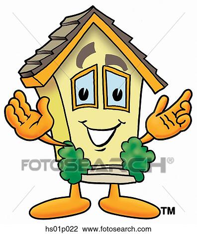 Clipart - House with arms open. Fotosearch