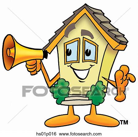 House with megaphone View Large Clip Art Graphic Clip Art - House with megaphone. Fotosearch