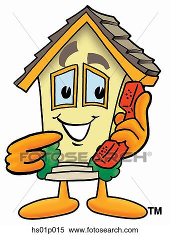 House with phone View Large Clip Art Graphic Clipart - House with phone. Fotosearch