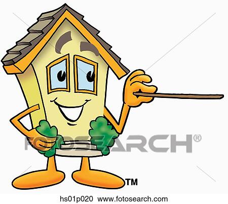 House with pointer View Large Clip Art Graphic Clipart - House with pointer. Fotosearch