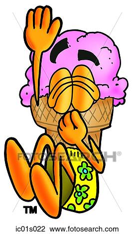 Ice cream cone diving into water View Large Clip Art Graphic Clipart - Ice cream cone diving into water. Fotosearch