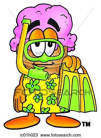 Ice cream cone in swim trunks View Large Clip Art Graphic Clipart - Ice cream cone in swim trunks. Fotosearch