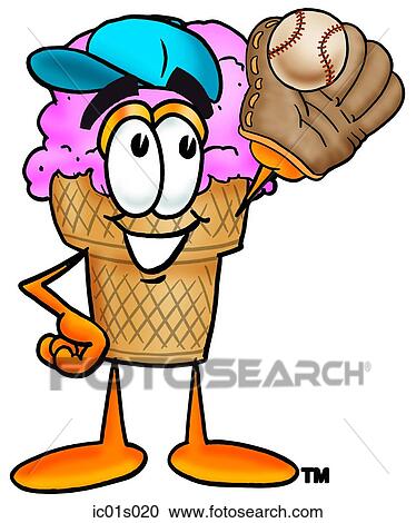 Clipart - Ice cream cone playing Ice cream cone. Fotosearch