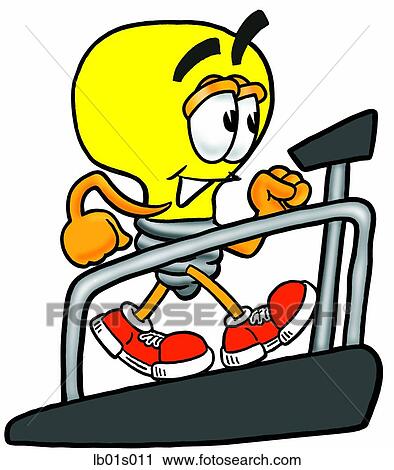 電球 上に 踏み車 クリップアート 切り張り イラスト 絵画 集 Lb01s011 Fotosearch