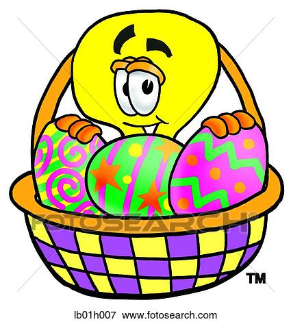 Light bulb and easter basket View Large Clip Art Graphic Clip Art - Light bulb and easter basket. Fotosearch