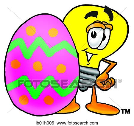 Light bulb and easter egg View Large Clip Art Graphic Clip Art - Light bulb and easter egg. Fotosearch