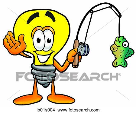 Light bulb fishing View Large Clip Art Graphic Clipart - Light bulb fishing. Fotosearch