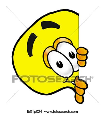 Light bulb peeking around side View Large Clip Art Graphic Clipart - Light bulb peeking around side. Fotosearch