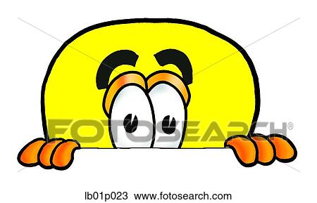 Clipart - Light bulb peeking over top. Fotosearch