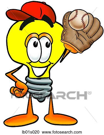 Clipart - Light bulb playing Light bulb. Fotosearch