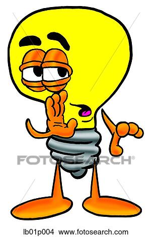 Clipart - Light bulb whispering. Fotosearch