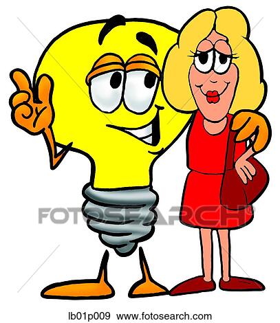 Light bulb with a woman View Large Clip Art Graphic Clip Art - Light bulb with a woman. Fotosearch