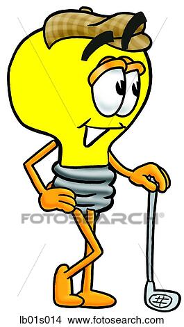 Light bulb with golf club View Large Clip Art Graphic Clipart - Light bulb with golf club. Fotosearch