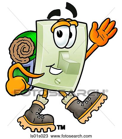 Light switch hiking View Large Clip Art Graphic Clipart - Light switch hiking. Fotosearch