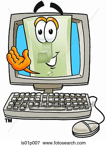 Clip Art - Light switch in computer. Fotosearch