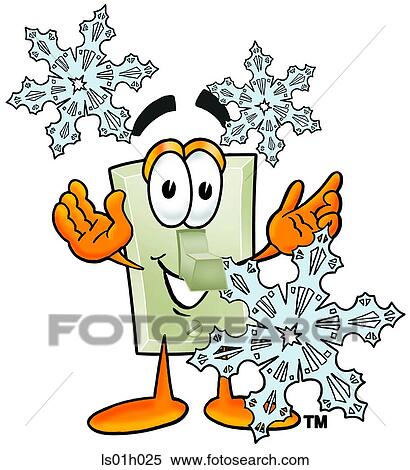 Light switch in snow View Large Clip Art Graphic Clipart - Light switch in snow. Fotosearch