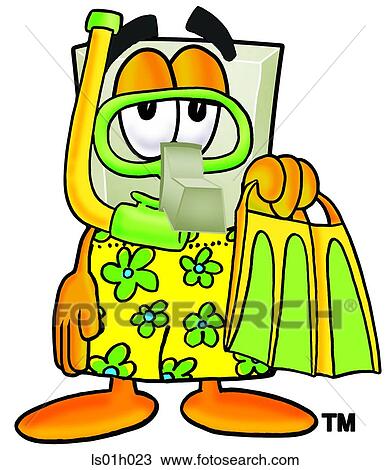 Clipart - Light switch in swim trunks. Fotosearch