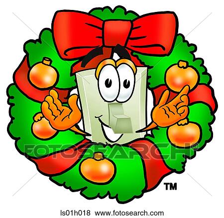 Light switch in wreath View Large Clip Art Graphic Clip Art - Light switch in wreath. Fotosearch