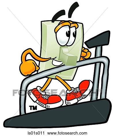 Light switch on treadmill View Large Clip Art Graphic Clipart - Light switch on treadmill. Fotosearch