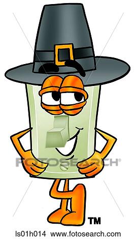 Clipart - Light switch pilgrim. Fotosearch