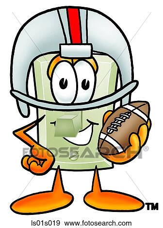 Clip Art - Light switch playing football. Fotosearch