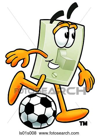 Light switch playing soccer View Large Clip Art Graphic Clip Art - Light switch playing soccer. Fotosearch