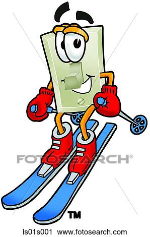 Light switch skiing View Large Clip Art Graphic Clipart - Light switch skiing. Fotosearch