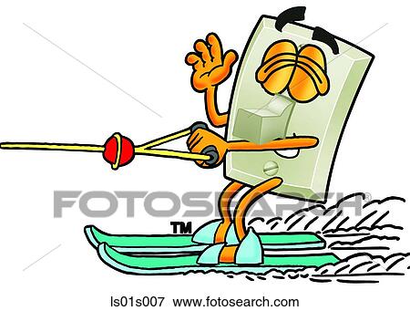 Light switch water skiing View Large Clip Art Graphic Clip Art - Light switch water skiing. Fotosearch
