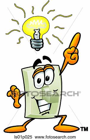 Light switch with bright idea View Large Clip Art Graphic Clipart - Light switch with bright idea. Fotosearch