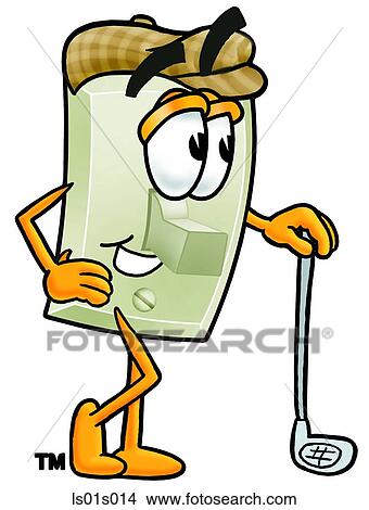Light switch with golf club View Large Clip Art Graphic Clipart - Light switch with golf club. Fotosearch