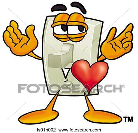 Light switch with heart View Large Clip Art Graphic Clipart - Light switch with heart. Fotosearch
