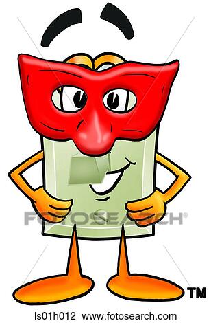 Light switch with mask View Large Clip Art Graphic Clipart - Light switch with mask. Fotosearch