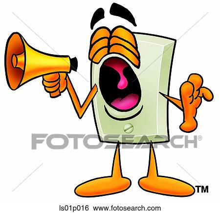 Light switch with megaphone View Large Clip Art Graphic Clip Art - Light switch with megaphone. Fotosearch