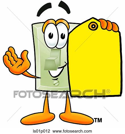 Light switch with price tag View Large Clip Art Graphic Clipart - Light switch with price tag. Fotosearch