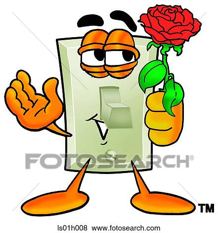Light switch with rose View Large Clip Art Graphic Clip Art - Light switch with rose. Fotosearch