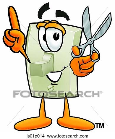Clipart - Light switch with scissors. Fotosearch