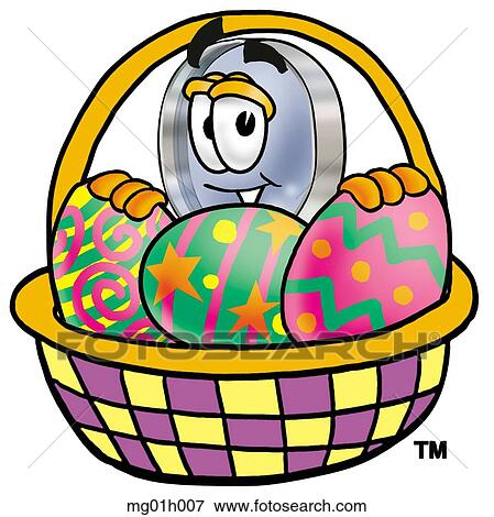 Mag glass and easter basket View Large Clip Art Graphic Clip Art - Mag glass and easter basket. Fotosearch