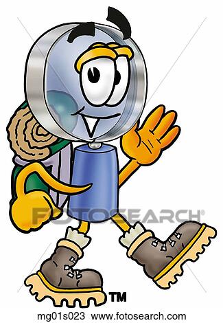 Mag glass hiking View Large Clip Art Graphic Clipart - Mag glass hiking. Fotosearch