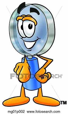 Clipart - Mag glass pointing at you. Fotosearch