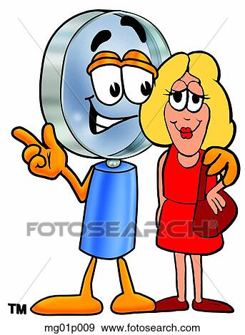 Mag glass with a woman View Large Clip Art Graphic Clip Art - Mag glass with a woman. Fotosearch
