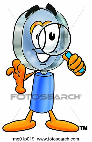 Clip Art - Mag glass with magnifying glass. Fotosearch
