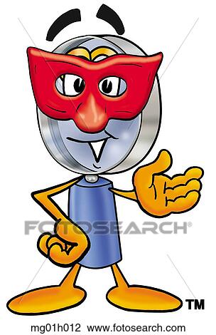 Mag glass with mask View Large Clip Art Graphic Clipart - Mag glass with mask. Fotosearch