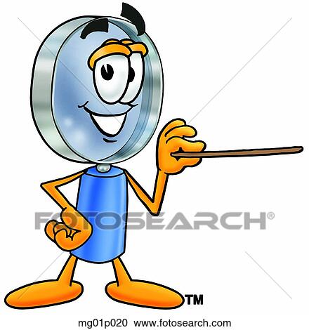 Mag glass with pointer View Large Clip Art Graphic Clipart - Mag glass with pointer. Fotosearch
