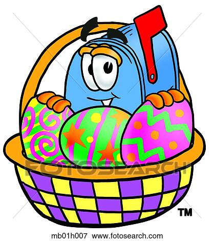 Mail box and easter basket View Large Clip Art Graphic Clip Art - Mail box and easter basket. Fotosearch