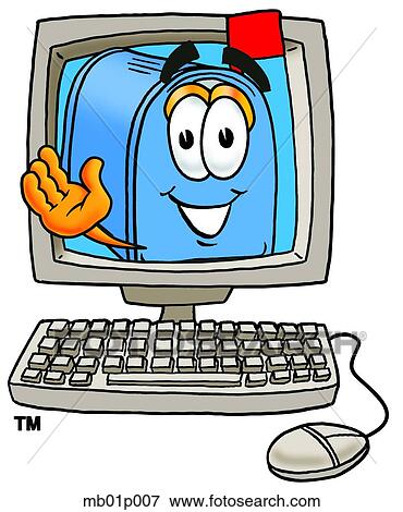 Mail box in computer View Large Clip Art Graphic Clip Art - Mail box in computer. Fotosearch