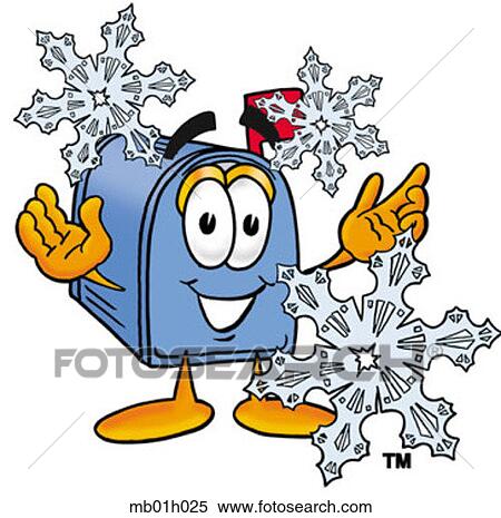 Mail box in snow View Large Clip Art Graphic Clipart - Mail box in snow. Fotosearch