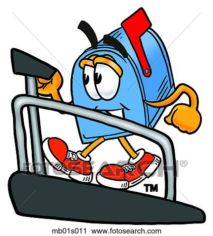 Mail box on treadmill View Large Clip Art Graphic Clipart - Mail box on treadmill. Fotosearch