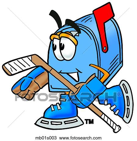 Mail box playing hockey View Large Clip Art Graphic Clipart - Mail box playing hockey. Fotosearch