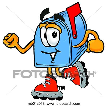 Mail box roller blading View Large Clip Art Graphic Clipart - Mail box roller blading. Fotosearch