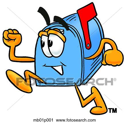 Mail box running View Large Clip Art Graphic Clipart - Mail box running. Fotosearch